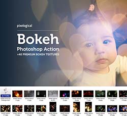 PS动作－散景效果：Bokeh Action and 40 Premium Textures
